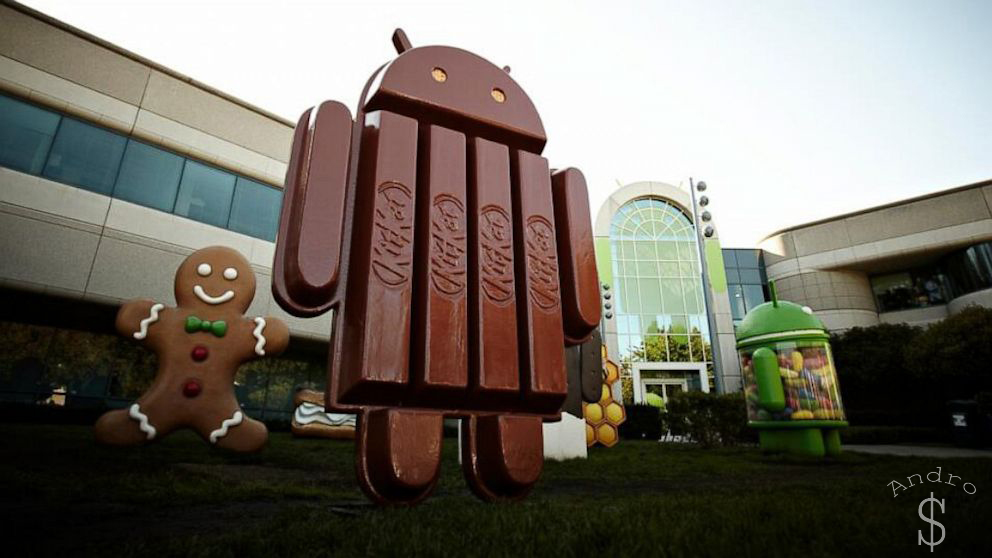 Android KitKat Statue in front of Google HQ