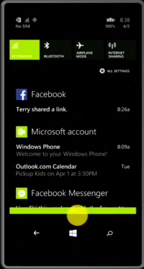 action center - UPDATED : BREAKING NEWS : Microsoft announces Windows Phone 8.1