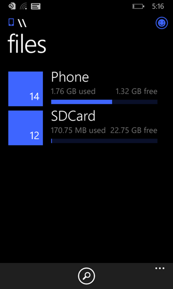 1KTIT4F - Screenshots of the Official Windows Phone File Manager emerge