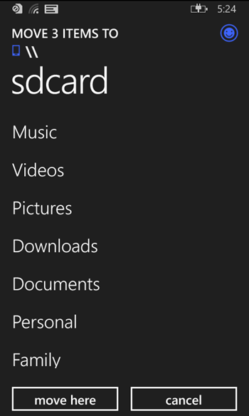 uiBhJFf - Screenshots of the Official Windows Phone File Manager emerge
