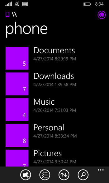 vZdjOAF - Screenshots of the Official Windows Phone File Manager emerge