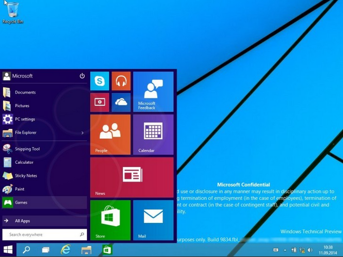 Windows9 Build9834 Leaked AndroDollar 2 - LEAKED : 20 Windows 9 Screenshots & A Video show some Interesting changes