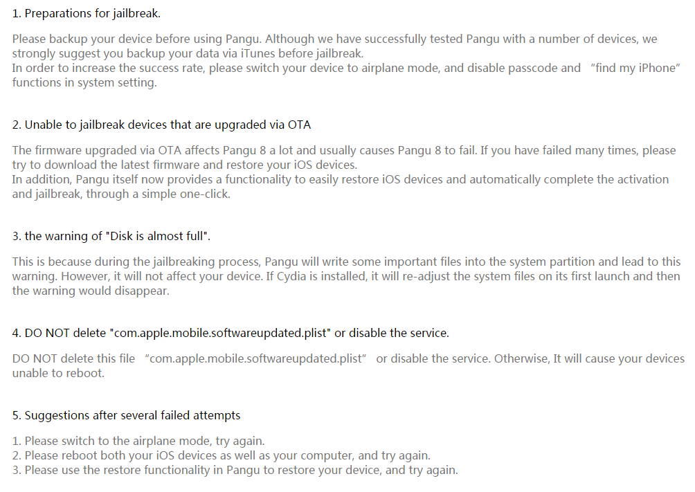 Pangu - HOW TO : Jailbreak your iPhone/iPad/iPod running iOS 8.0-8.1