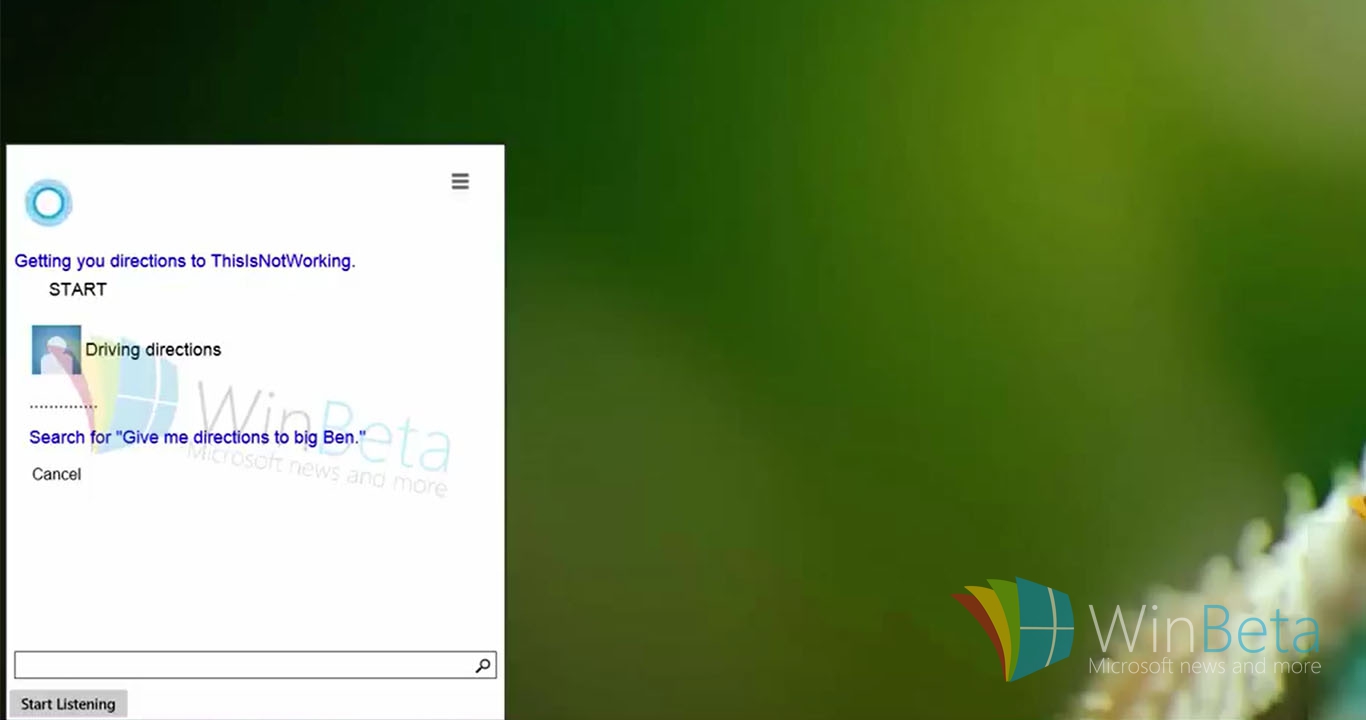 CortanaWindows10 - Video demonstrates Cortana running on Windows 10