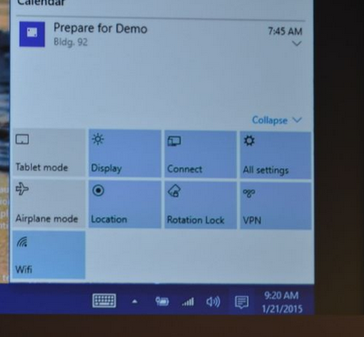 Control Center Windows 10 Andro Dollar - Microsoft Updates the Developer Preview of Windows 10 with Cortana, Spartan Browser  & many New Design Elements