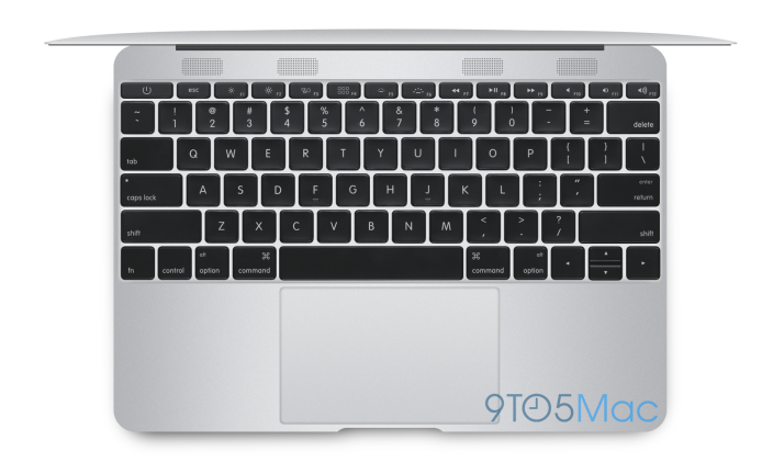 keyboardsilver copy - New Rendered Images show the latest Apple 12" Macbook Air which will have a redesigned body and a higher resolution display