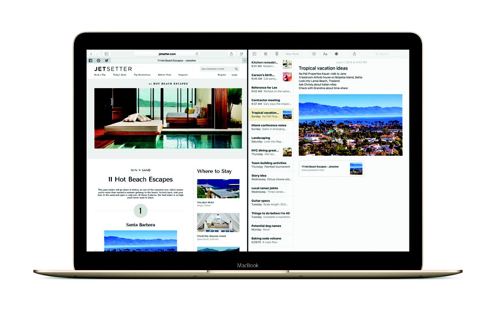 MacBook ElCapitan SafariNotes PRINT.0 - Apple unveils OS X 10.11 El Capitan at WWDC 2015