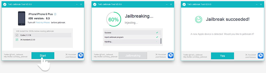 iOS 8.3 Jailbreak TaiG - HOW TO : Jailbreak your iPhone/iPad/iPod running iOS 8.4