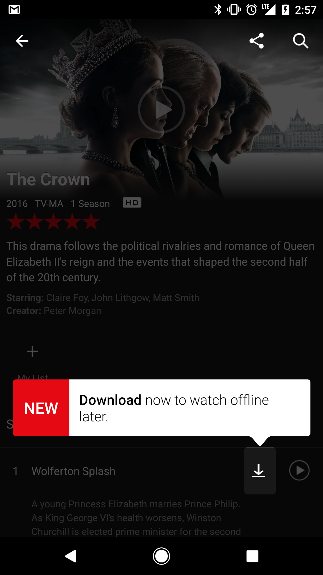 downloading - Netflix now has offline playback and the ability to download movies and shows